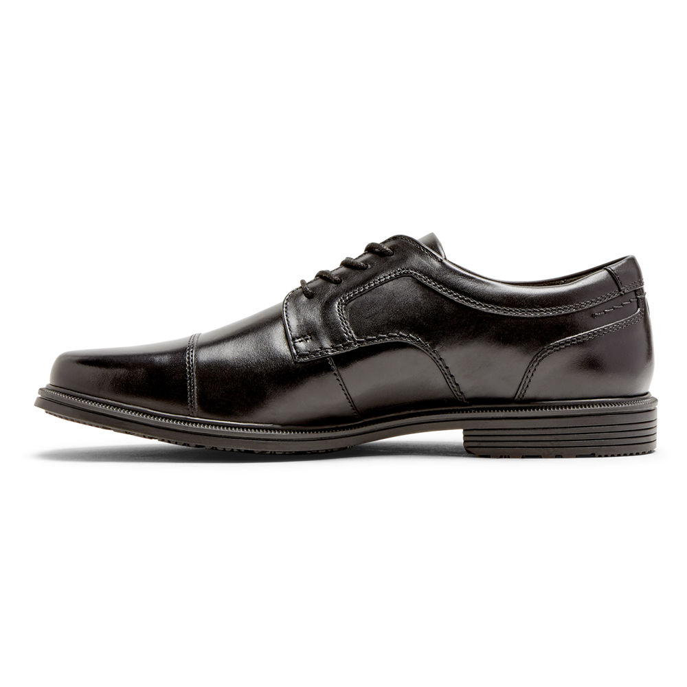 Rockport Oxfords For Mens Black - Robinsyn Waterproof Cap Toe - EV2093561